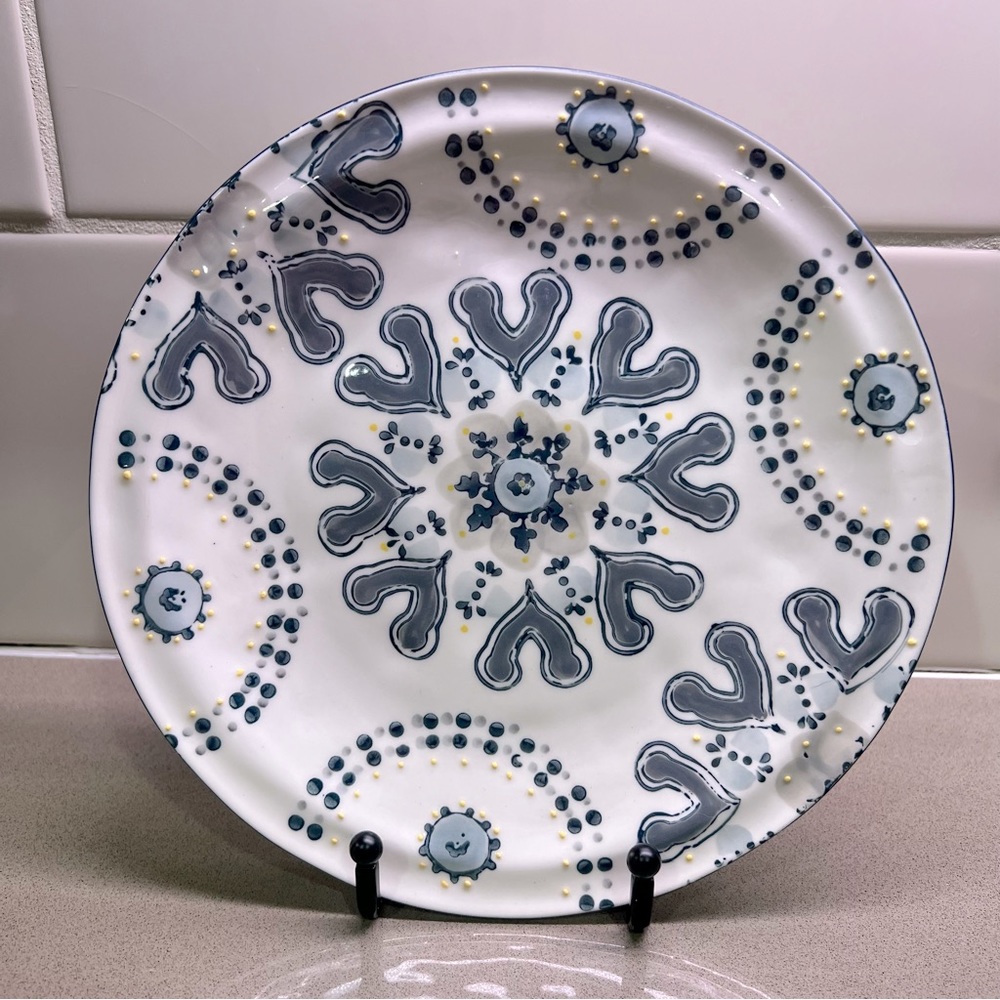 Anthropologie dinner plate hand painted